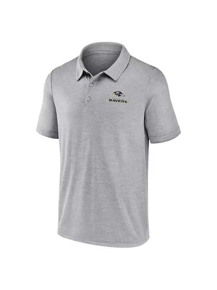 Мужская серая поло Baltimore Ravens Making Waves Fanatics — изображение 2 из 3