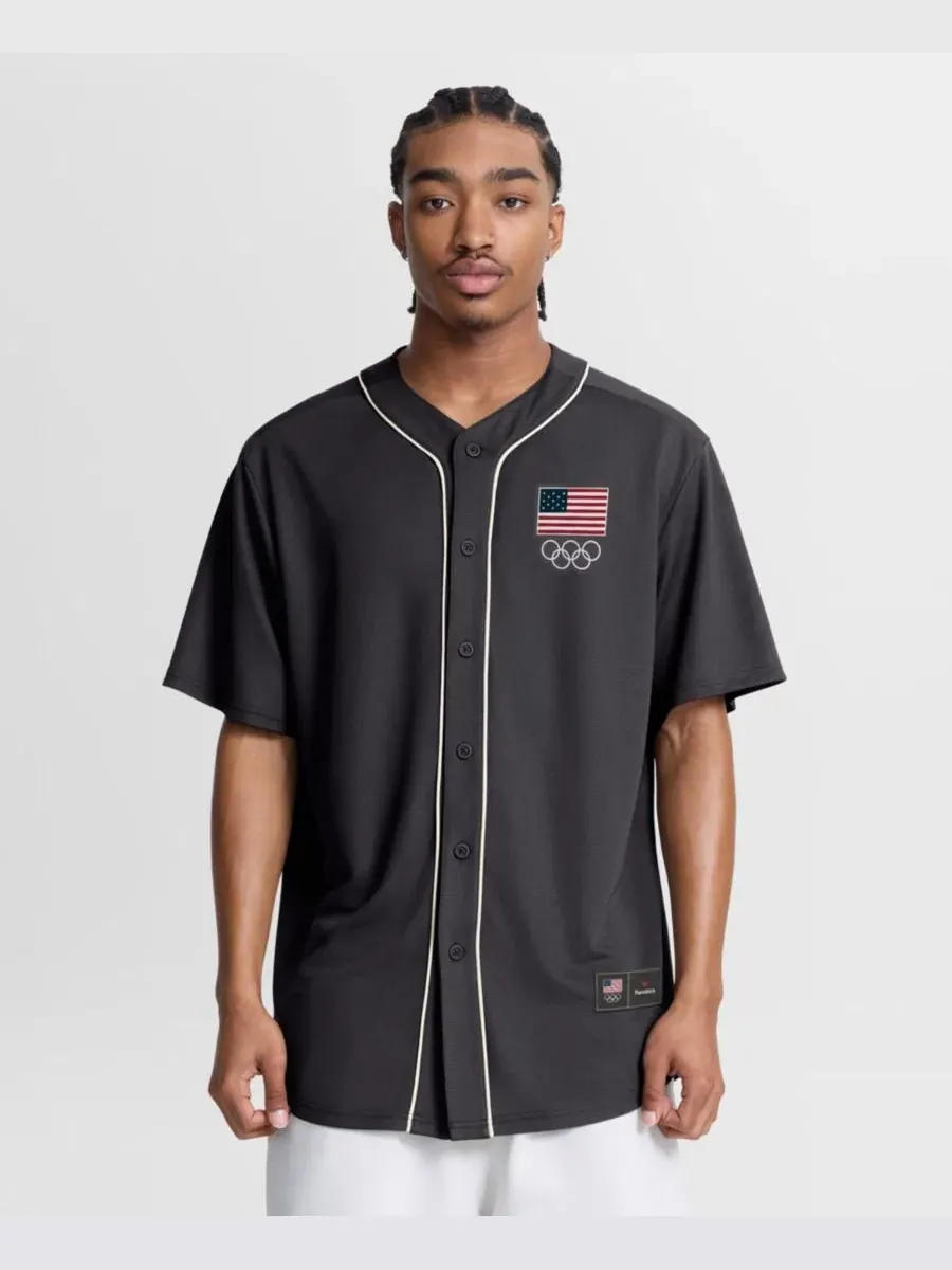 Мужская рубашка-поло с принтом Team USA Core Foundation Ball Button-Up Shirt Fanatics