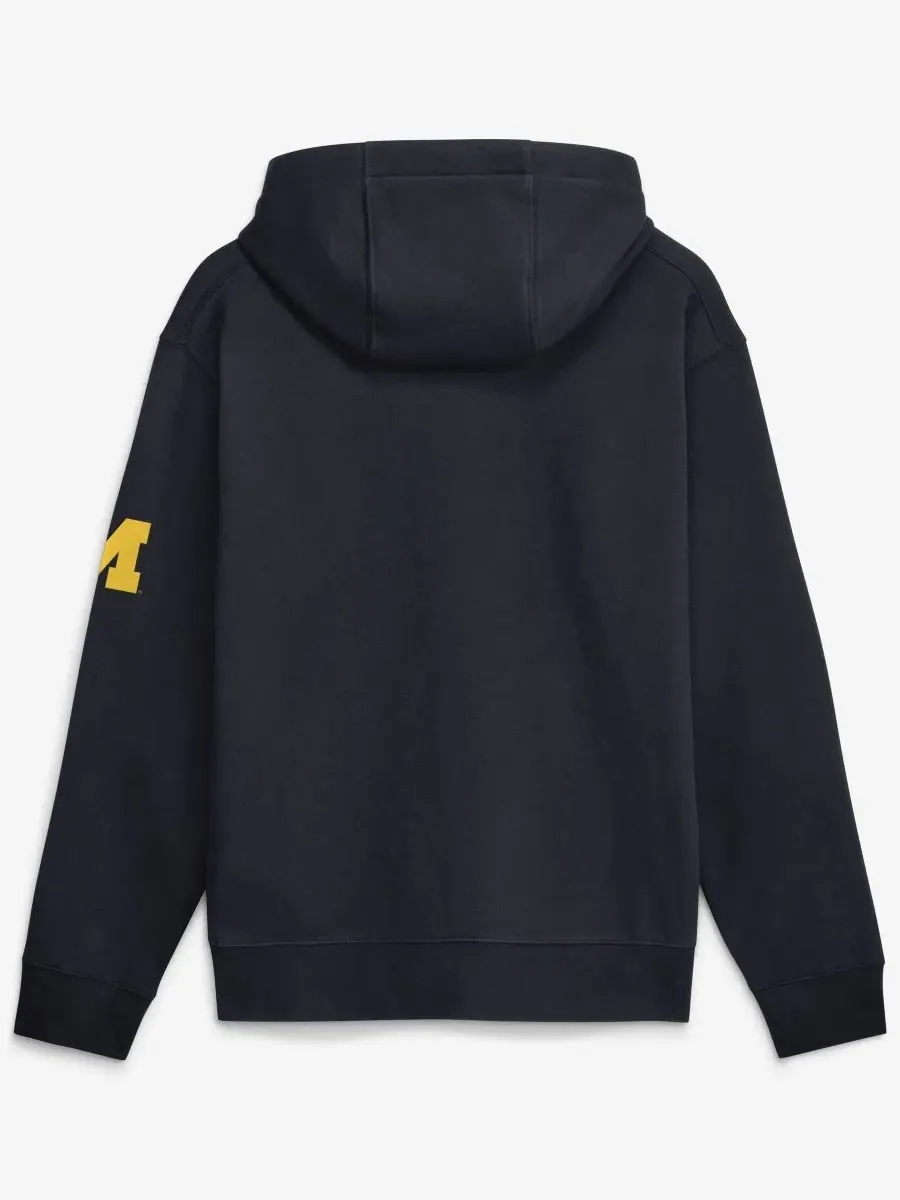 Худи с капюшоном Anthracite Michigan Wolverines 2026 Sideline Club Fleece Jordan — изображение 2 из 2, темно-синий