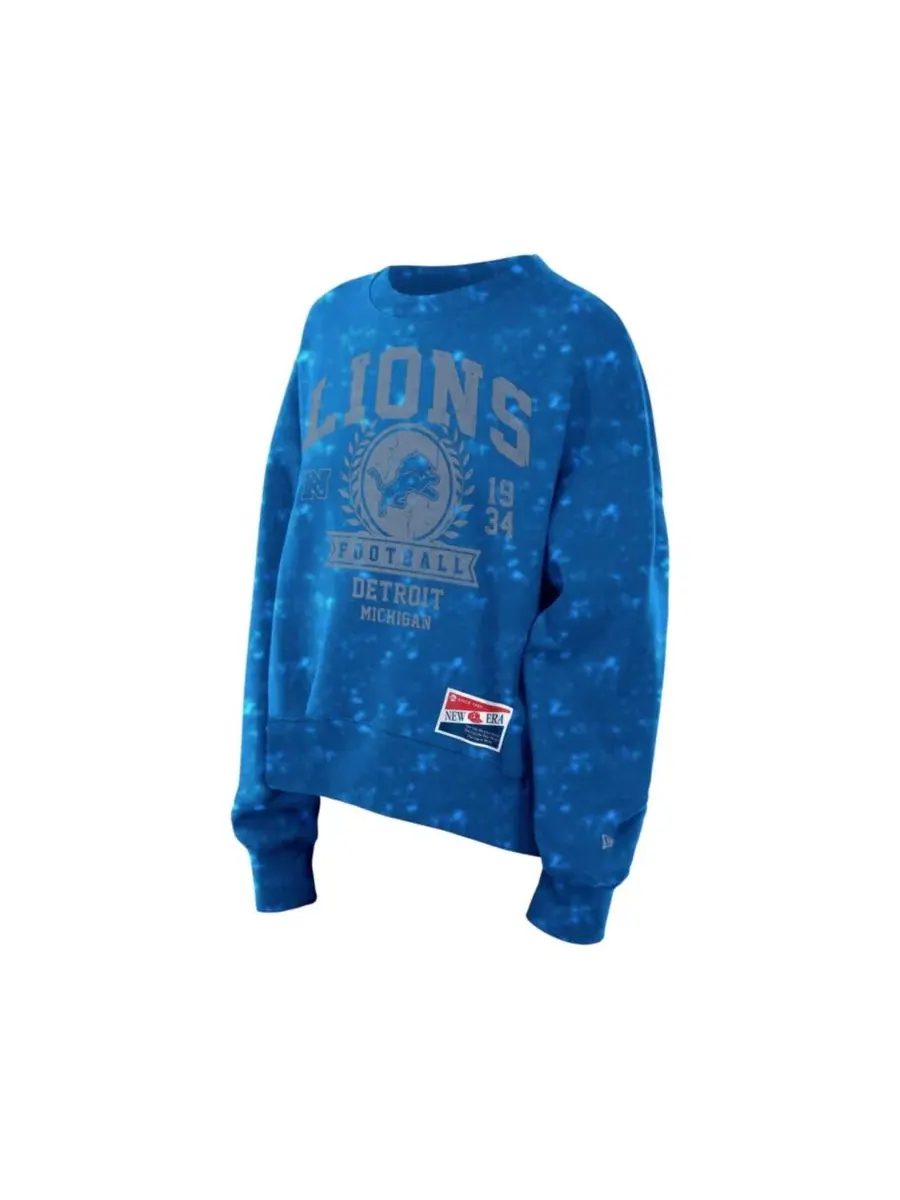 Свитшот оверсайз с принтом Detroit Lions Throwback New Era — изображение 2 из 4, синий
