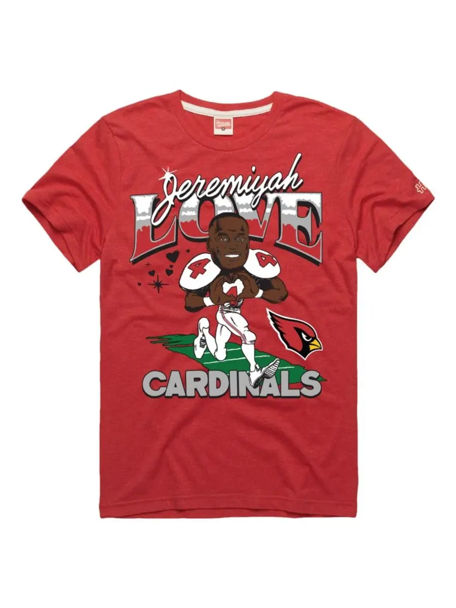 Футболка с длинным рукавом с принтом Jeremiyah Love Cardinal Arizona Cardinals Homage