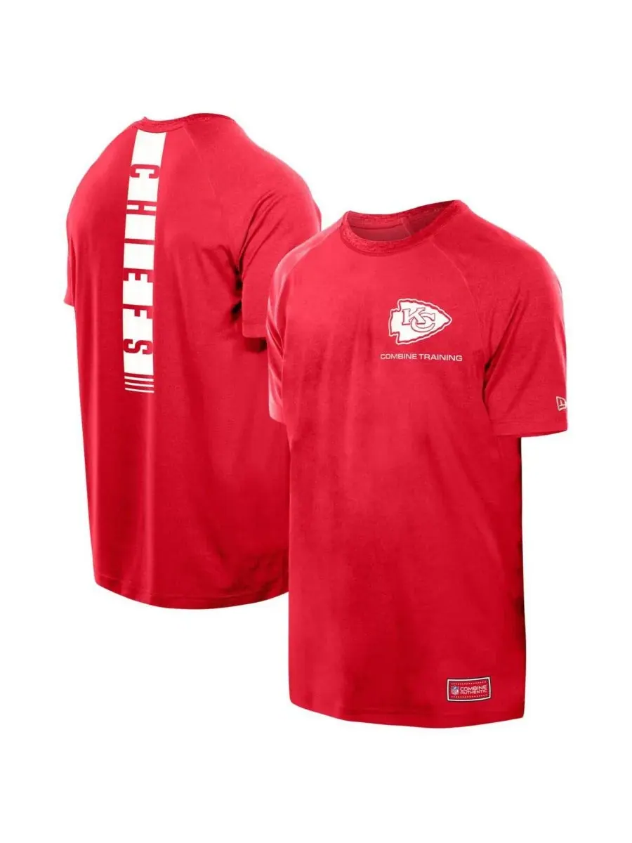 New Era Мужская красная светоотражающая футболка Kansas City Chiefs с символикой команды