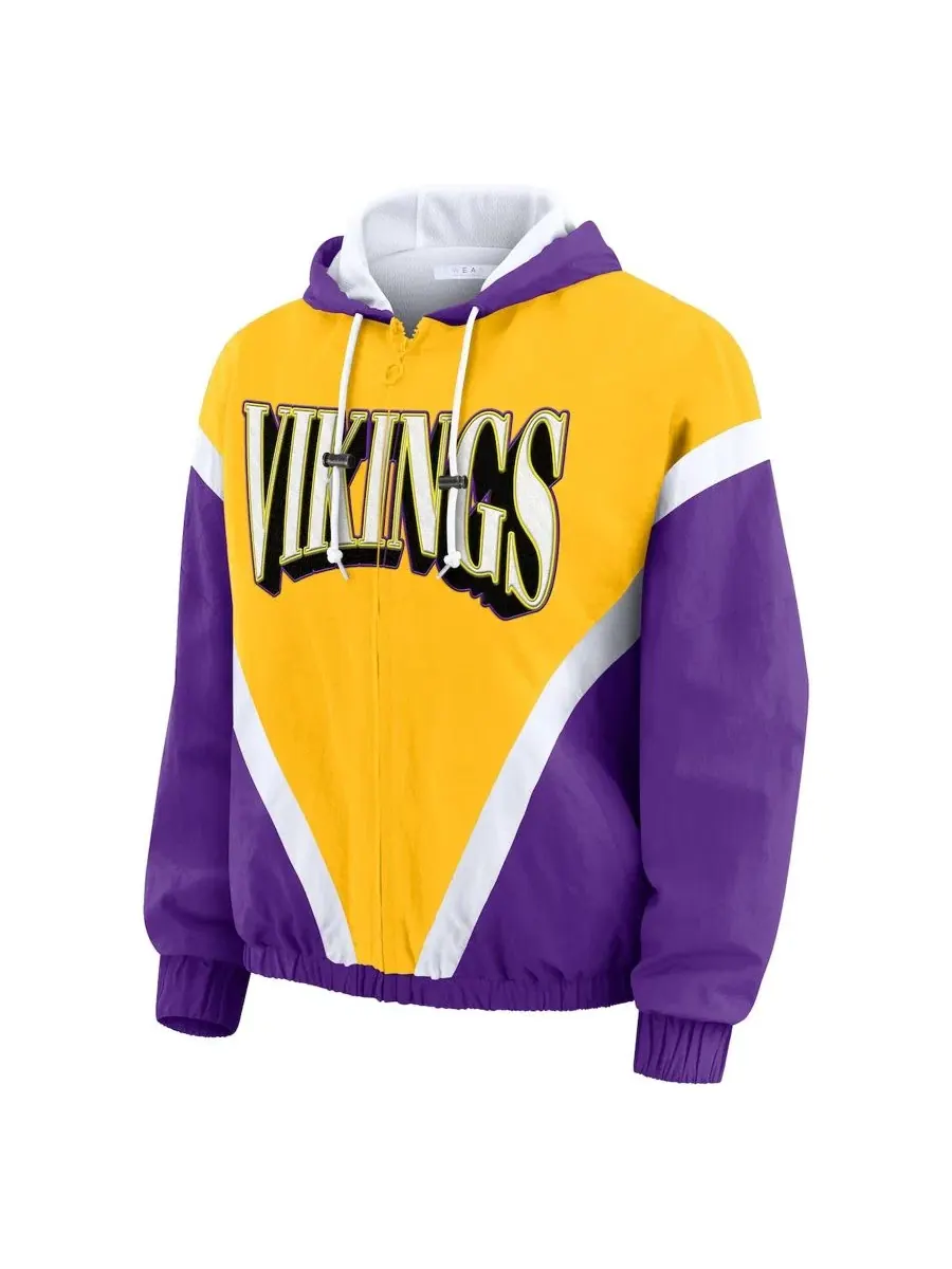 Ветровка-крутинка с капюшоном Minnesota Vikings Plus Size Retro Crinkle WEAR by Erin Andrews — изображение 2 из 5, золото