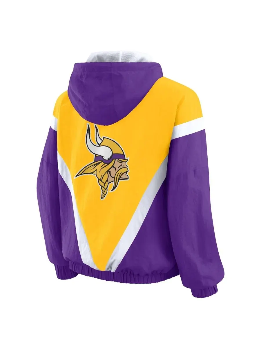 Ветровка-крутинка с капюшоном Minnesota Vikings Plus Size Retro Crinkle WEAR by Erin Andrews — изображение 3 из 5, золото