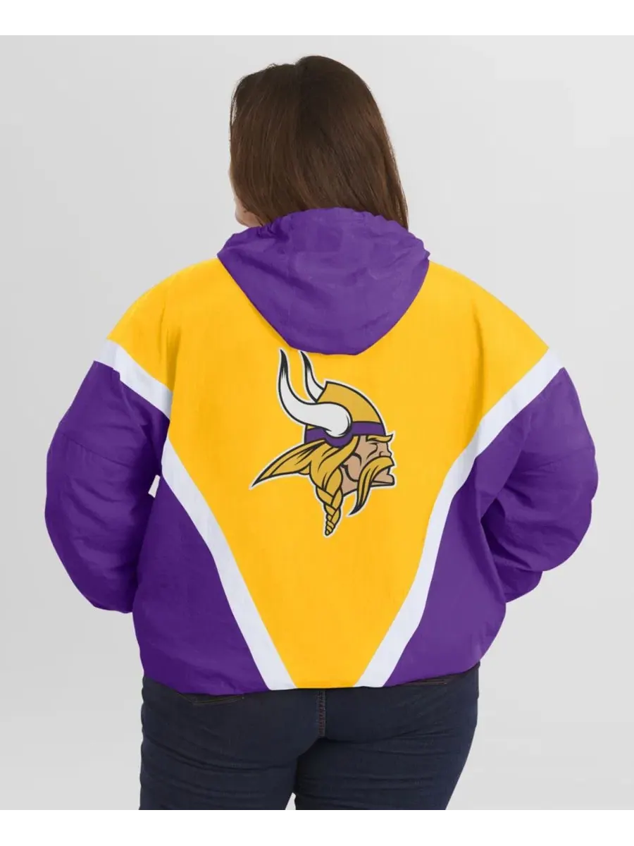 Ветровка-крутинка с капюшоном Minnesota Vikings Plus Size Retro Crinkle WEAR by Erin Andrews — изображение 5 из 5, золото