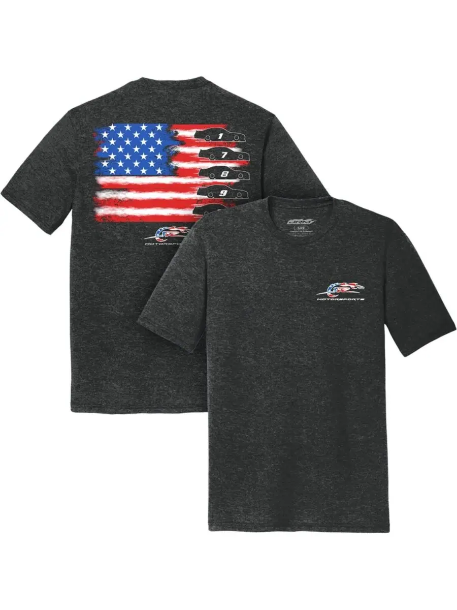 Футболка с принтом American Flag JR Motorsports Official Team Apparel — черный