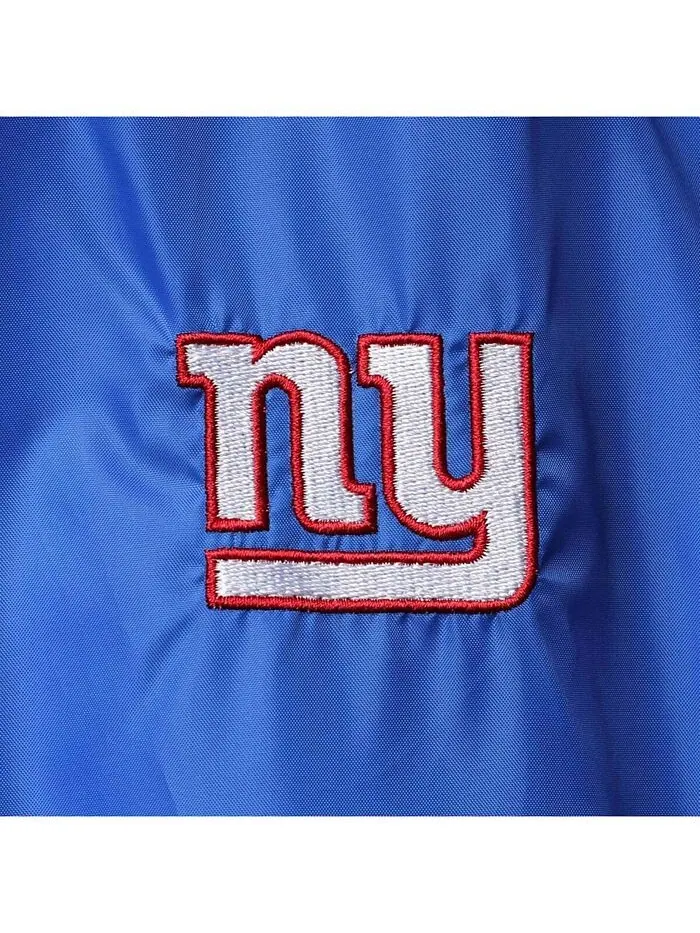 Мужская классическая ветровка с застежкой-кнопкой Royal New York Giants Coaches реглан Dunbrooke — изображение 2 из 4, синий