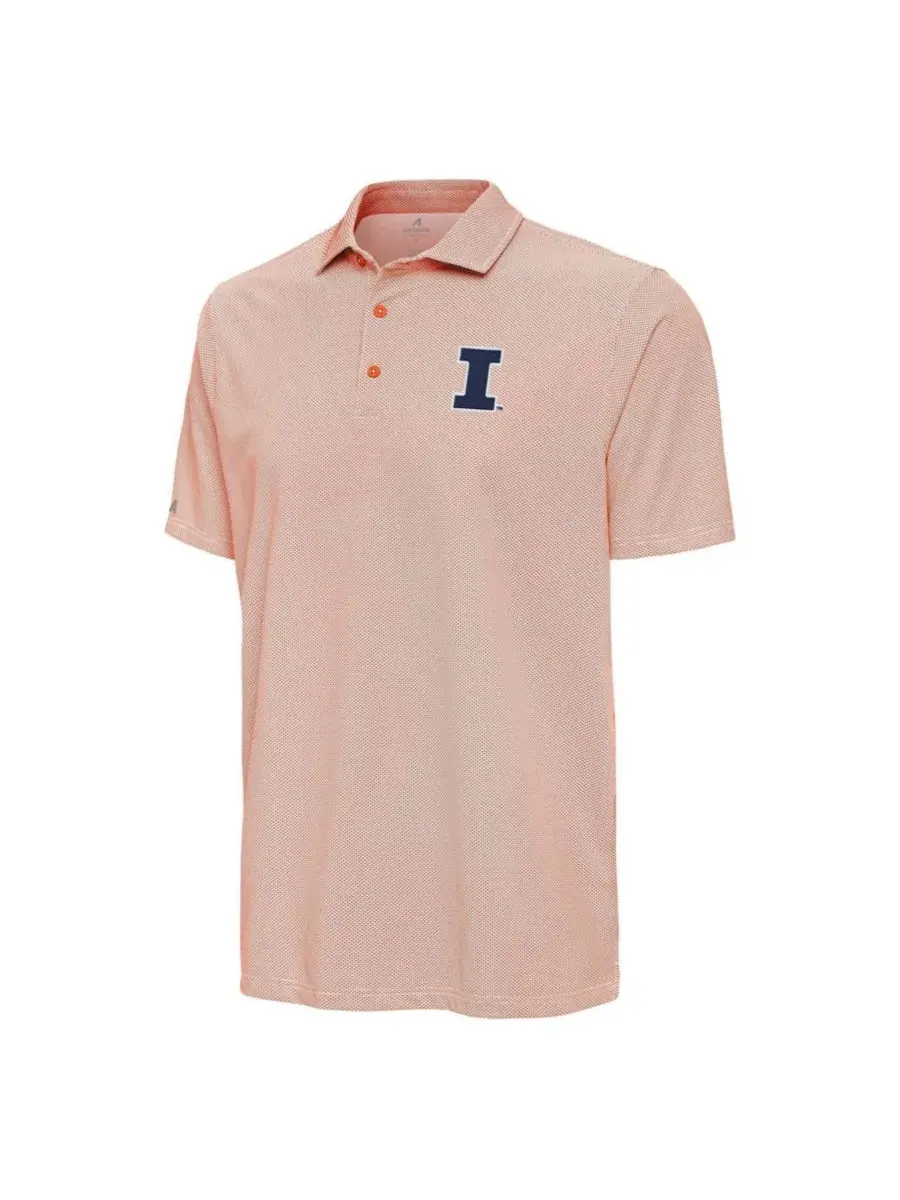 Поло с вышитым логотипом Illinois Fighting Illini Antigua — изображение 2 из 3, оранжевый