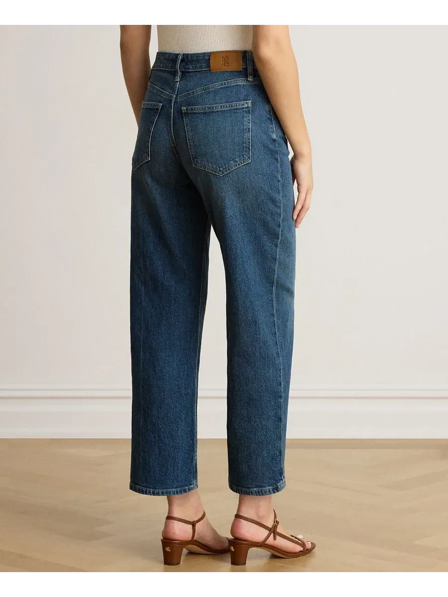 Джинсы прямого кроя с высокой посадкой Petite High-Rise Straight-Leg Ankle Lauren Ralph Lauren — изображение 5 из 5