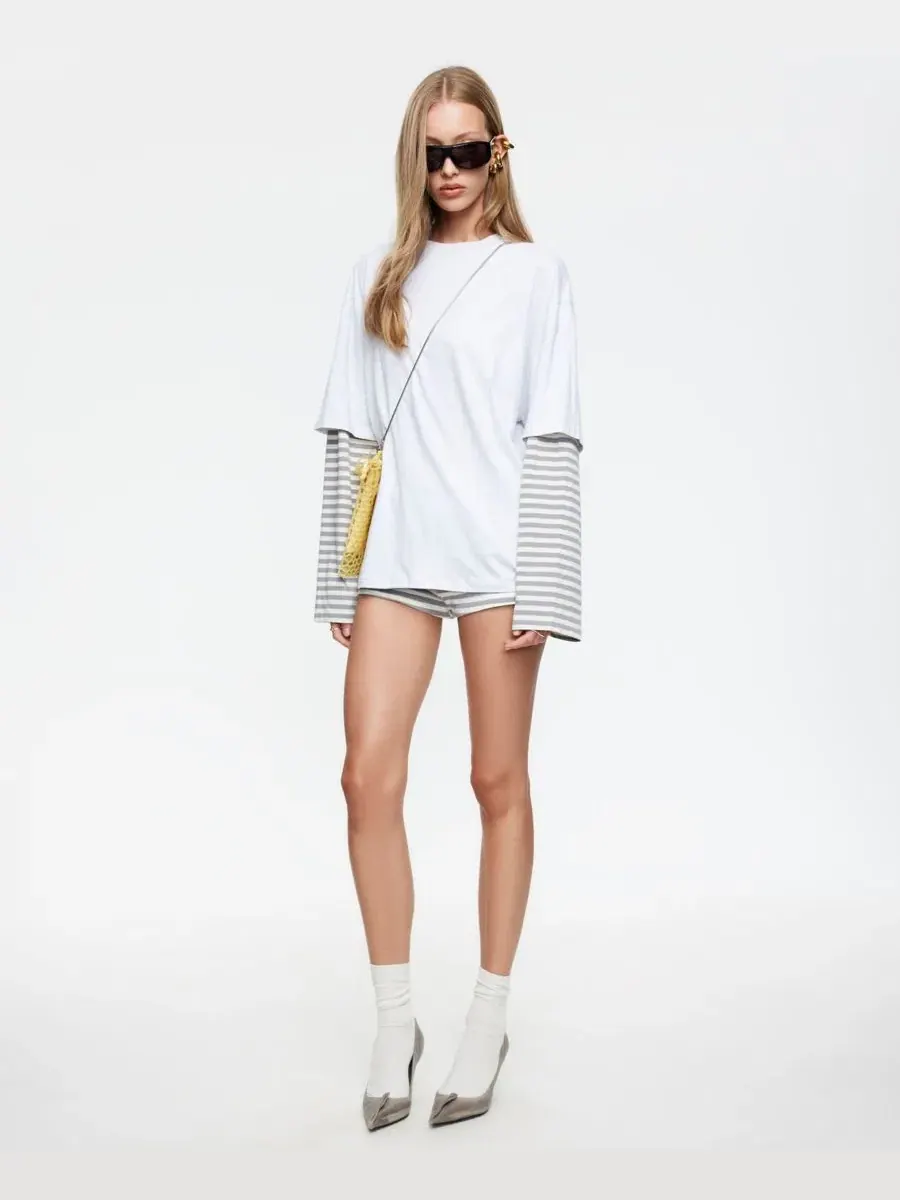 Женская рубашка с длинным рукавом и круглым вырезом Bottega Lioness, Ash Stripe — изображение 4 из 10