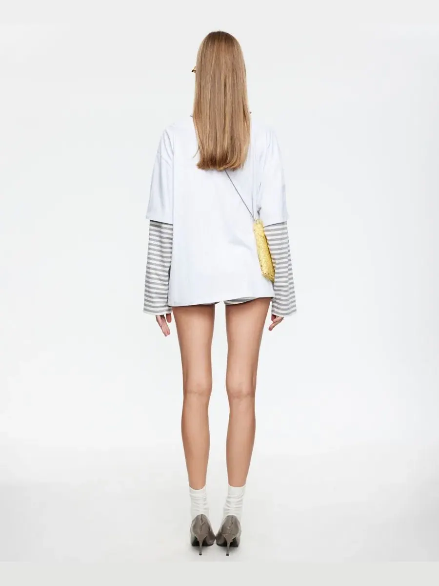 Женская рубашка с длинным рукавом и круглым вырезом Bottega Lioness, Ash Stripe — изображение 5 из 10