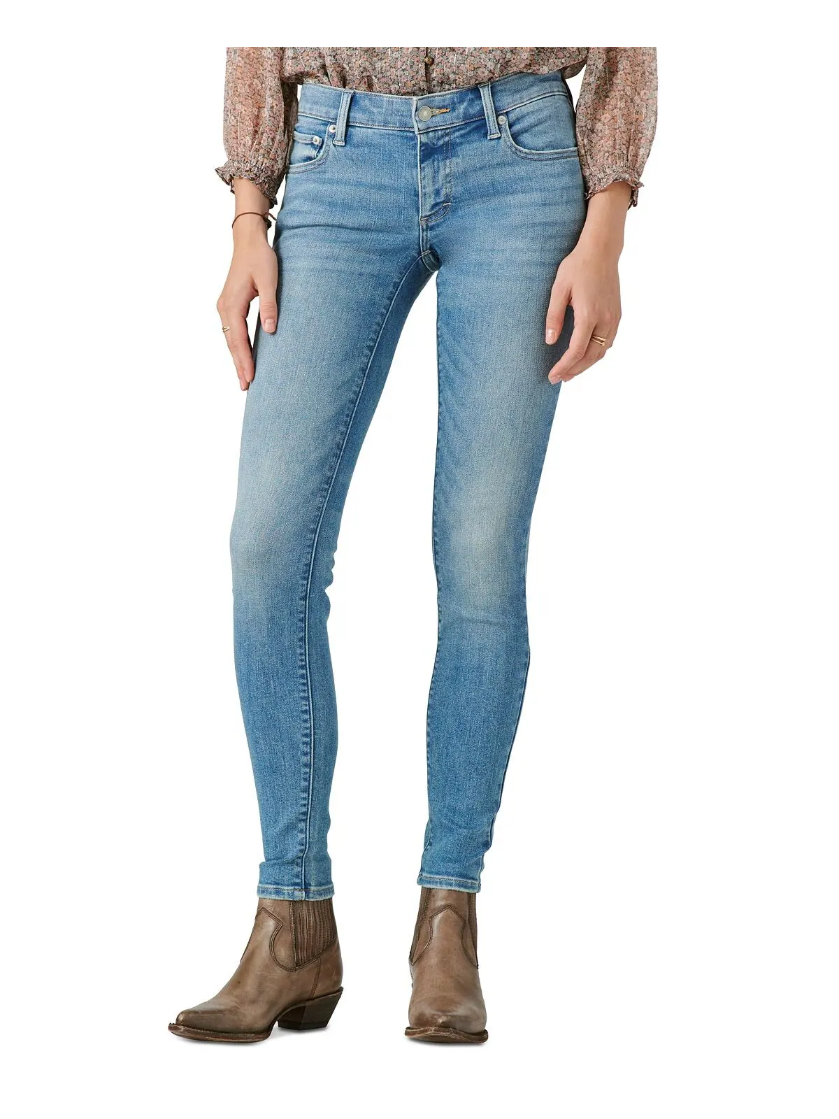 Женские джинсы-скинни lizzie с низкой посадкой Lucky Brand — изображение 1 из 5, мульти