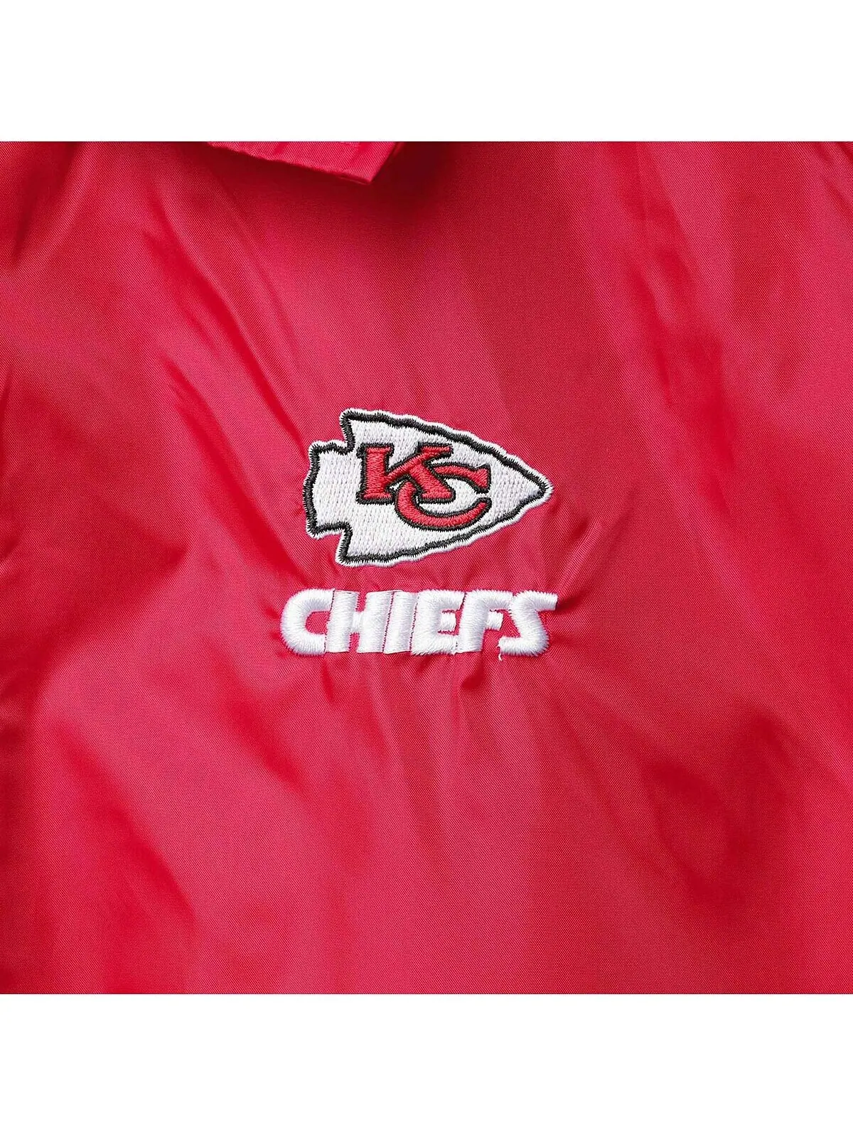 Мужская красная классическая ветровка с длинными кнопками Kansas City Chiefs Coaches реглан — изображение 2 из 4, красный
