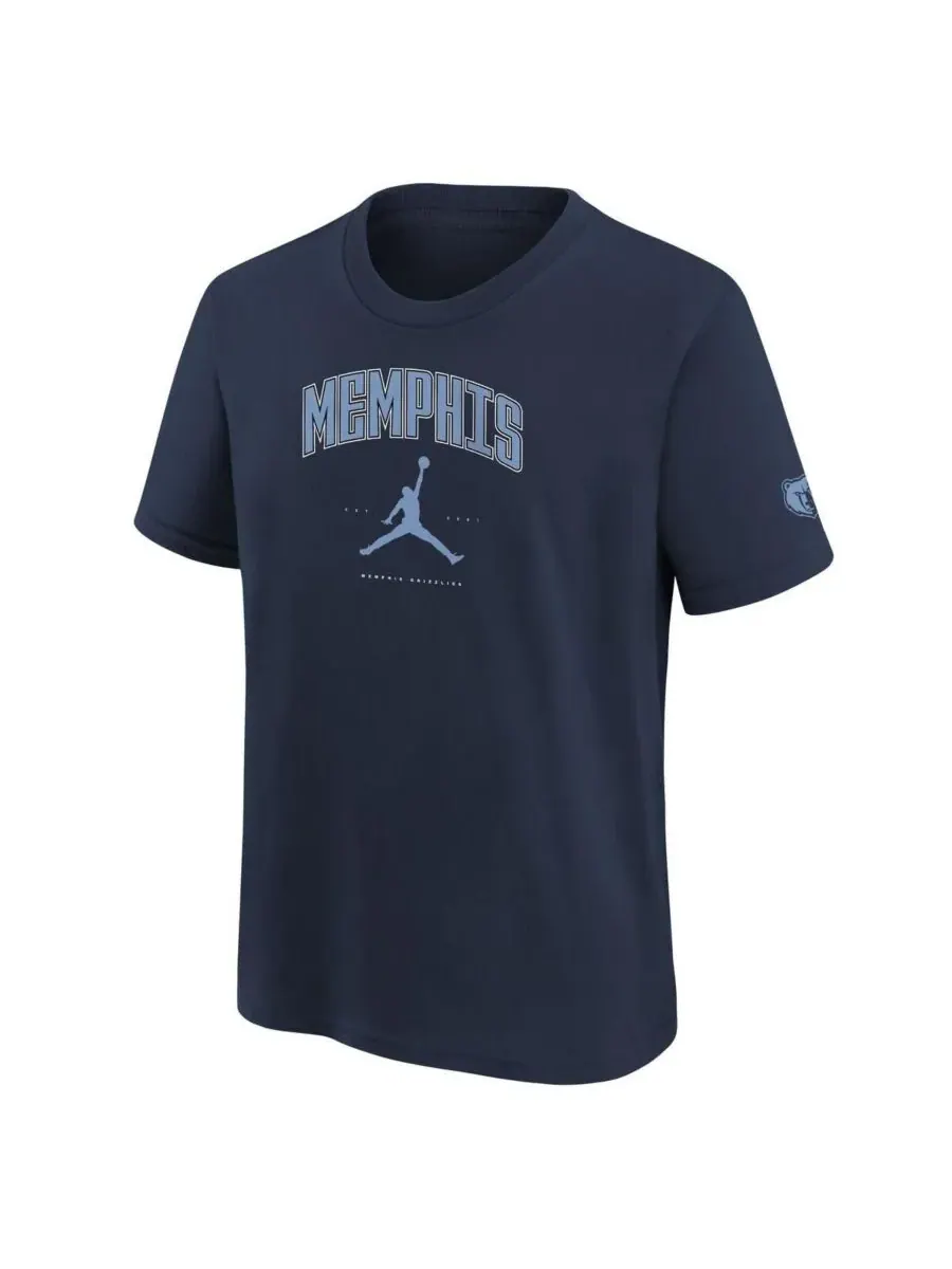 Jordan Футболка Big Boys and Girls Navy Memphis Grizzlies Essential Cities — изображение 3 из 3, темно-синий