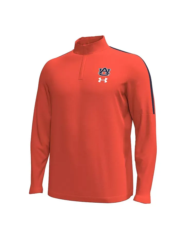Мужская оранжевая куртка Auburn Tigers Playoff Performance с молнией на четверть Under Armour — изображение 2 из 3