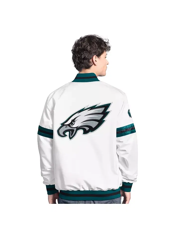 Мужская белая бейсбольная куртка Philadelphia Eagles Scout на молнии Starter — изображение 2 из 2