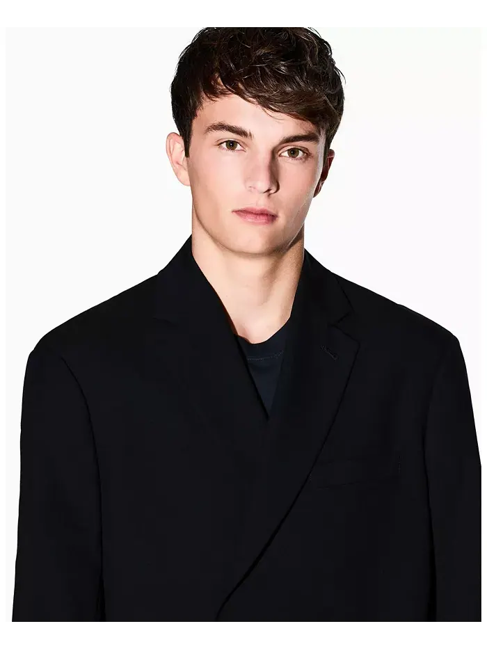 Мужской ночной лаб шерстяной двубортный блейзер A|X Armani Exchange — изображение 4 из 5