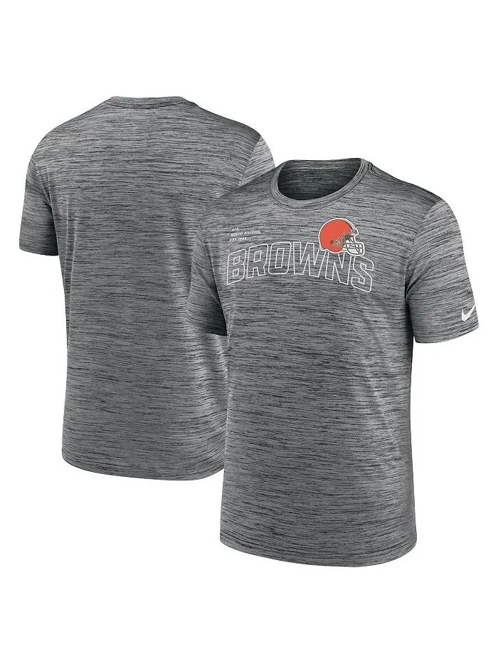 Мужская антрацитовая футболка Cleveland Browns Velocity Arch Performance Nike — изображение 1 из 1, серый