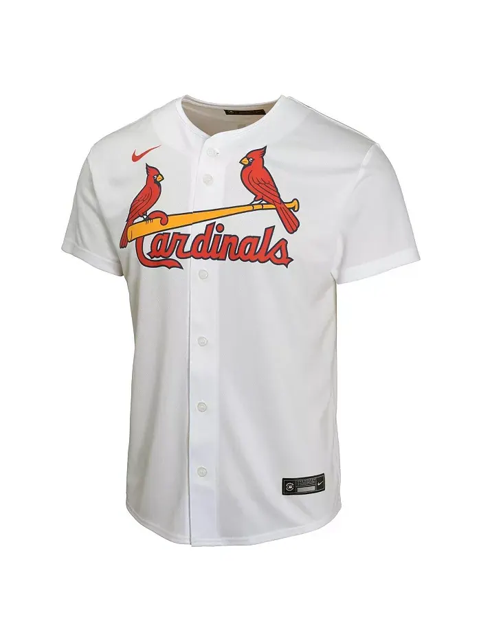 Белая домашняя игровая футболка St. Louis Cardinals для больших мальчиков и девочек Lars Nootbaar — изображение 3 из 3