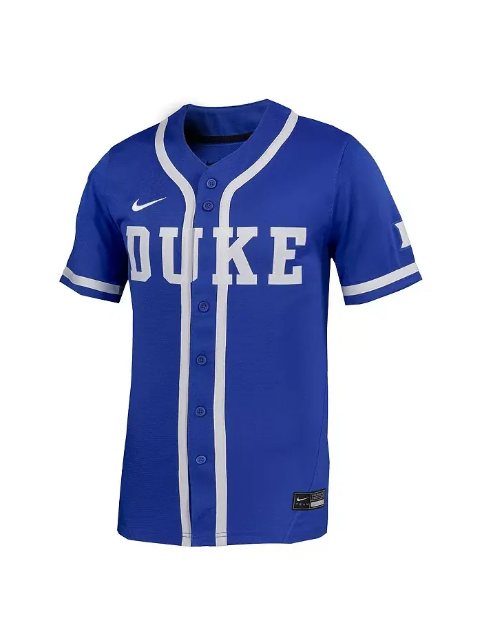 Мужская и женская реплика софтбольной майки Royal Duke Blue Devils Nike — изображение 2 из 3