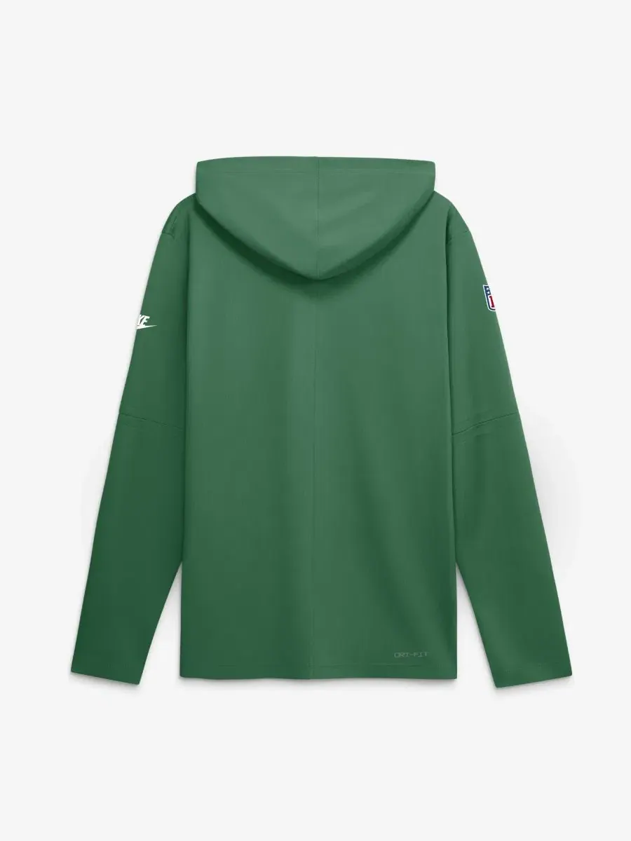 Футболка с капюшоном и длинным рукавом Nike Sideline Dri-FIT Kelly Green — изображение 4 из 4, зеленый
