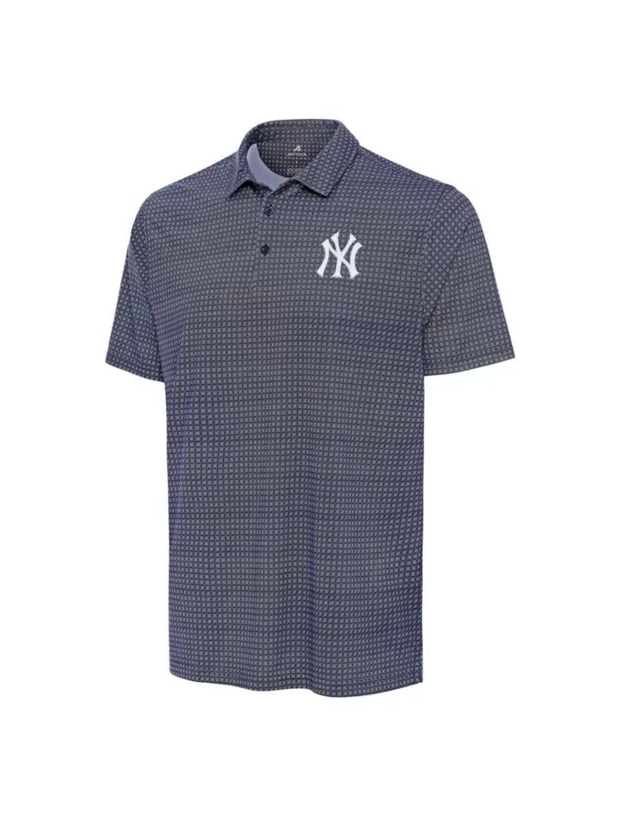 Поло с коротким рукавом, с принтом, New York Yankees Mosaic Antigua — изображение 2 из 3, темно-синий белый