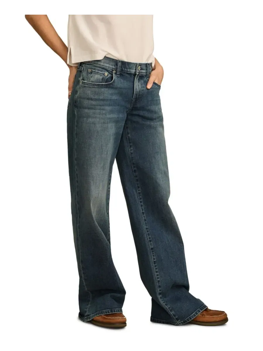 Джинсы с широкими штанинами, мидл-райз Lucky Brand, Set It Free Wash — изображение 3 из 6