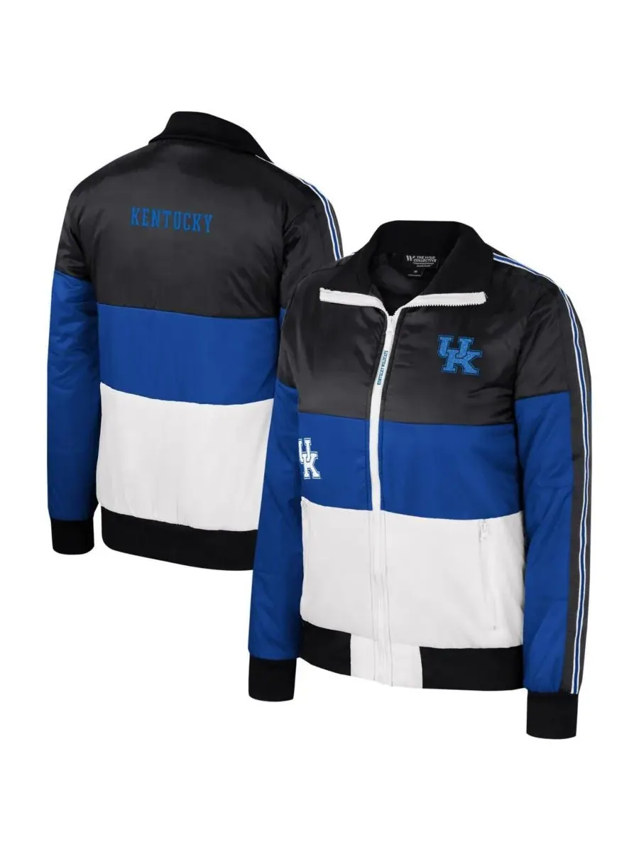 Женская пуховая куртка на молнии с цветными блоками Royal Kentucky Wildcats The Wild Collective