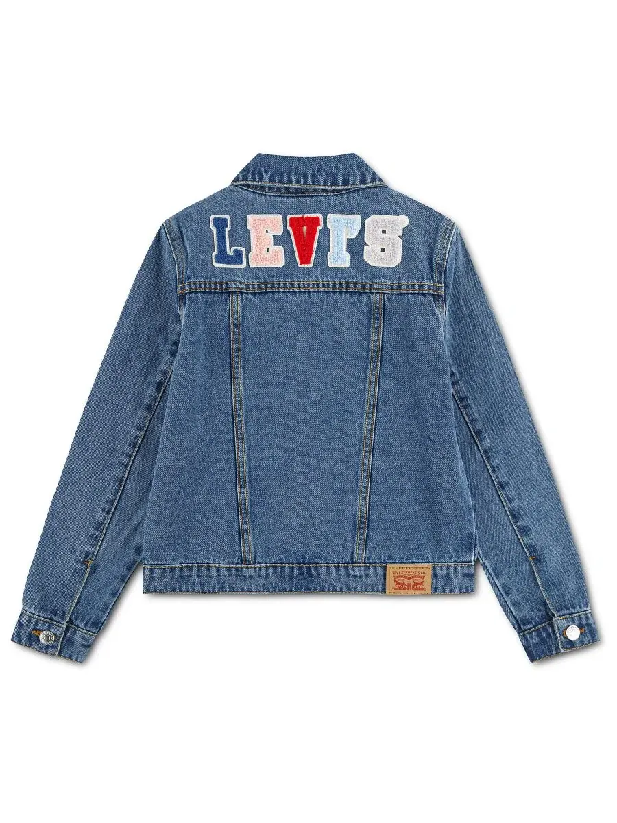Детская джинсовая куртка-тракер с патчами Levi's, Evie — изображение 2 из 6