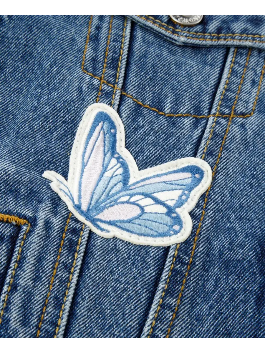 Детская джинсовая куртка-тракер с патчами Levi's, Evie — изображение 5 из 6