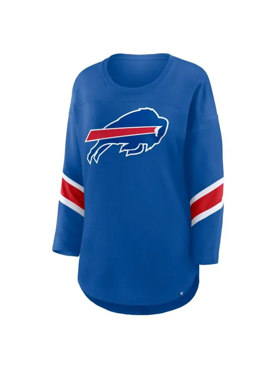 Fanatics Женская футболка Royal Buffalo Bills больших размеров Redzone с рукавами 3/4 и круглым — изображение 2 из 3