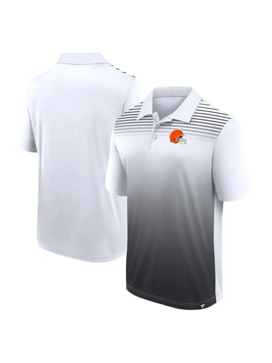 Logo Athletic Мужская белая поло-рубашка Cleveland Browns Sandlot Game