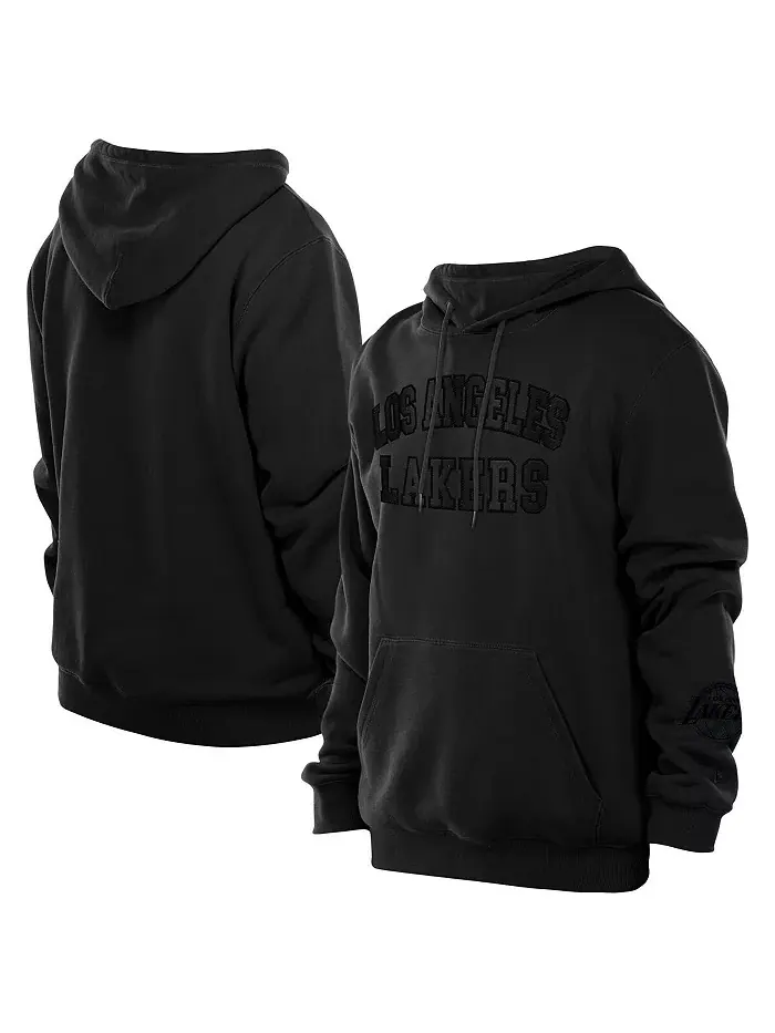 Мужская черная толстовка с логотипом Los Angeles Lakers Select Premium Pullover Hoodie New Era