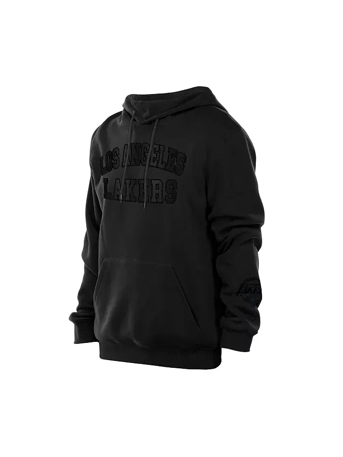Мужская черная толстовка с логотипом Los Angeles Lakers Select Premium Pullover Hoodie New Era — изображение 3 из 3