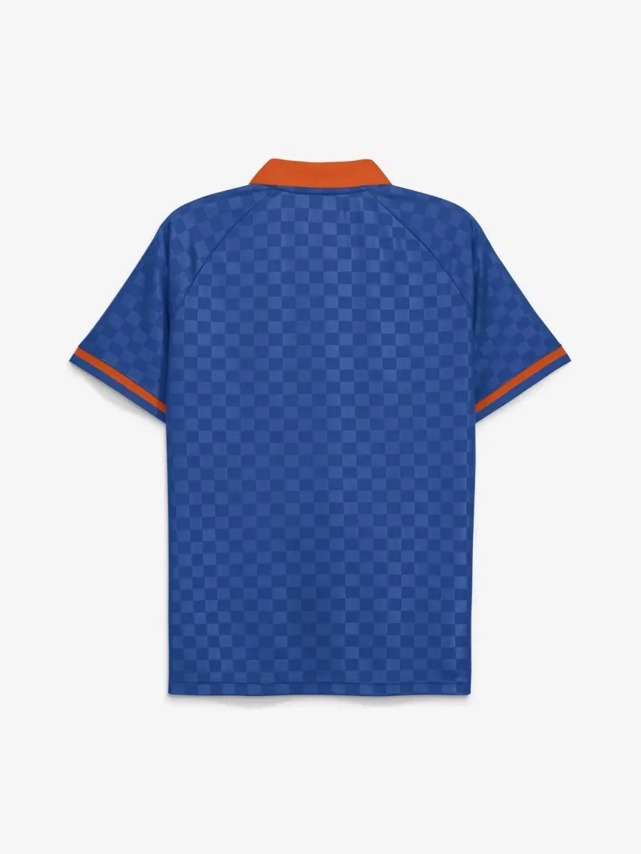 Поло с рэглан-рукавами Homerun Raglan V-Neck Polo Fanatics — изображение 3 из 4, королевский