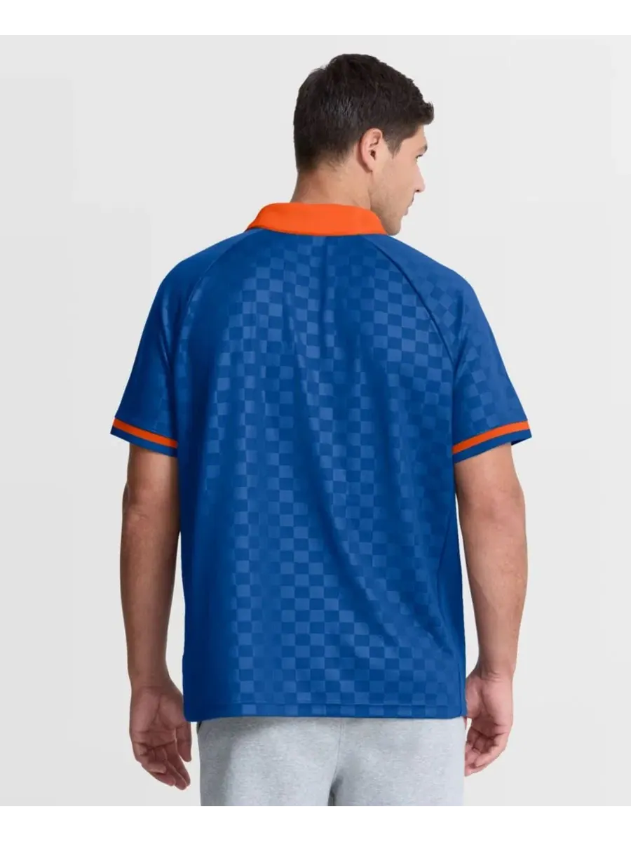 Поло с рэглан-рукавами Homerun Raglan V-Neck Polo Fanatics — изображение 4 из 4, королевский