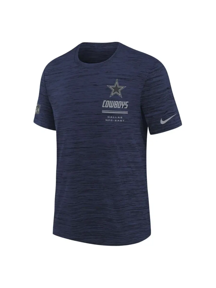 Футболка Nike Dallas Cowboys Sideline Velocity Dri-FIT — изображение 2 из 3, темно-синий