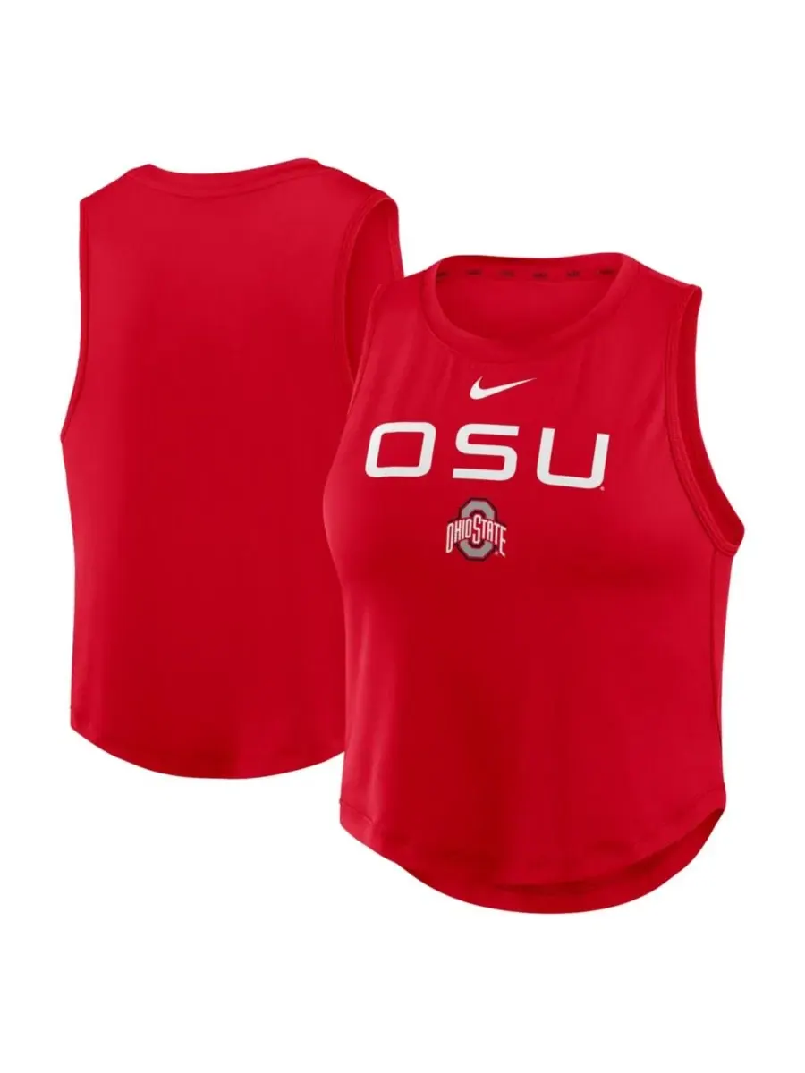 Женский топ-кроп с принтом Ohio State Buckeyes One Dri-FIT Nike