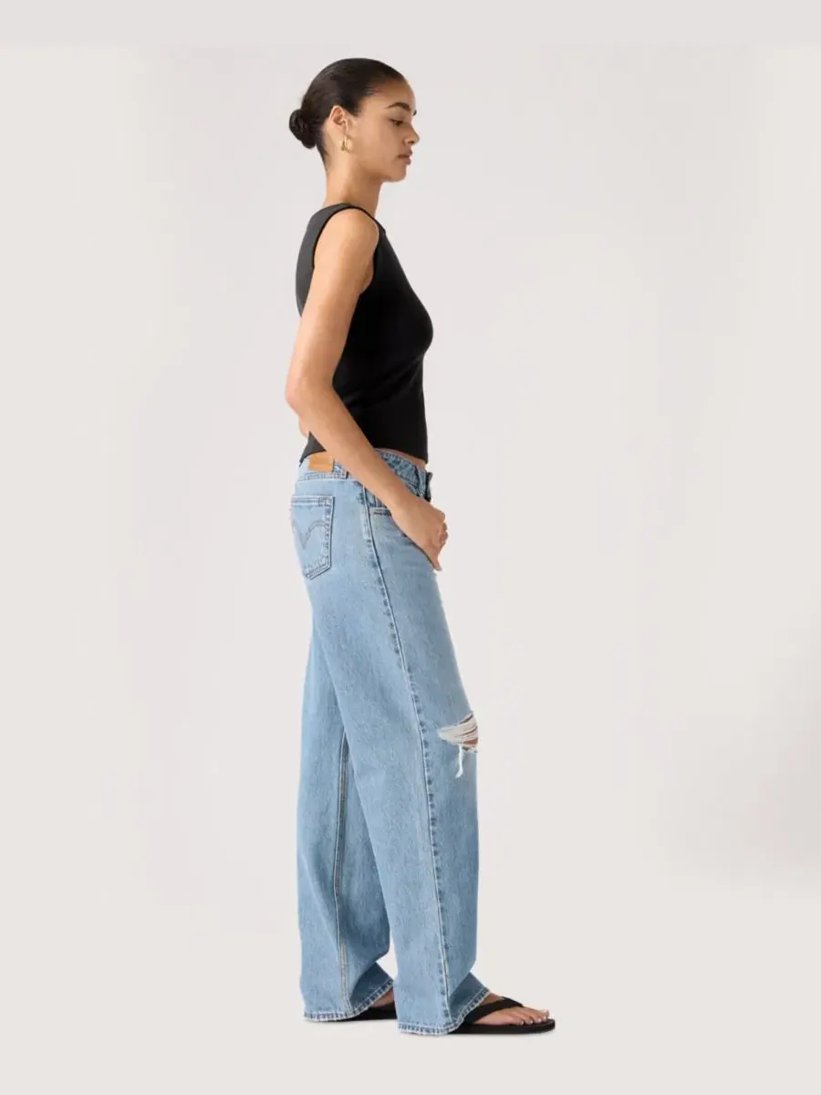 Джинсы Levi's с низкой посадкой и широкими прямыми штанинами, Shakey Ground — изображение 3 из 5