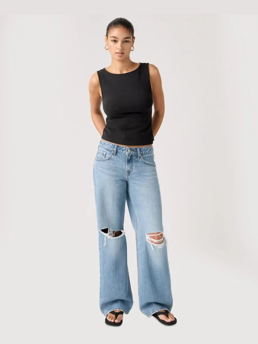 Джинсы Levi's с низкой посадкой и широкими прямыми штанинами, Shakey Ground — изображение 4 из 5