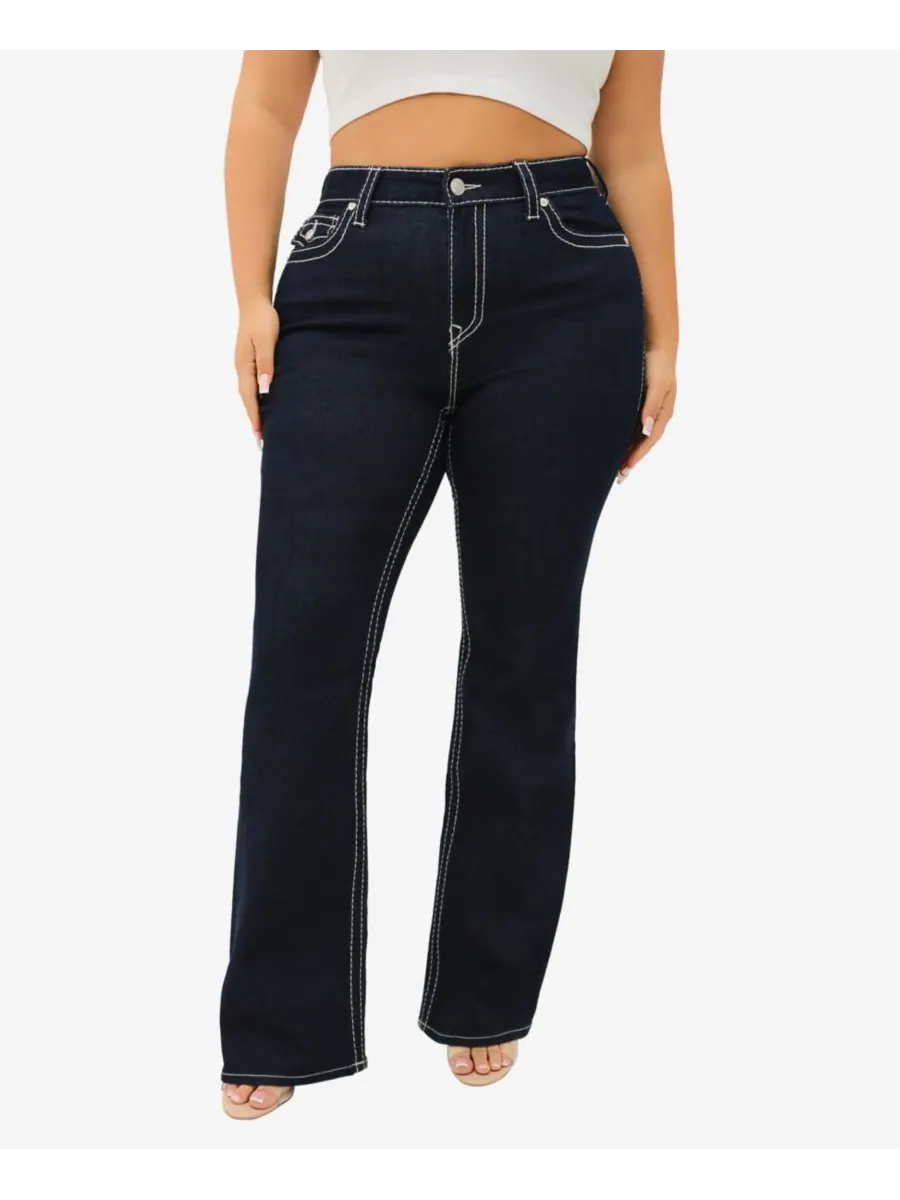 Джинсы Becca Bootcut Mid Rise больших размеров True Religion, Body Rinse