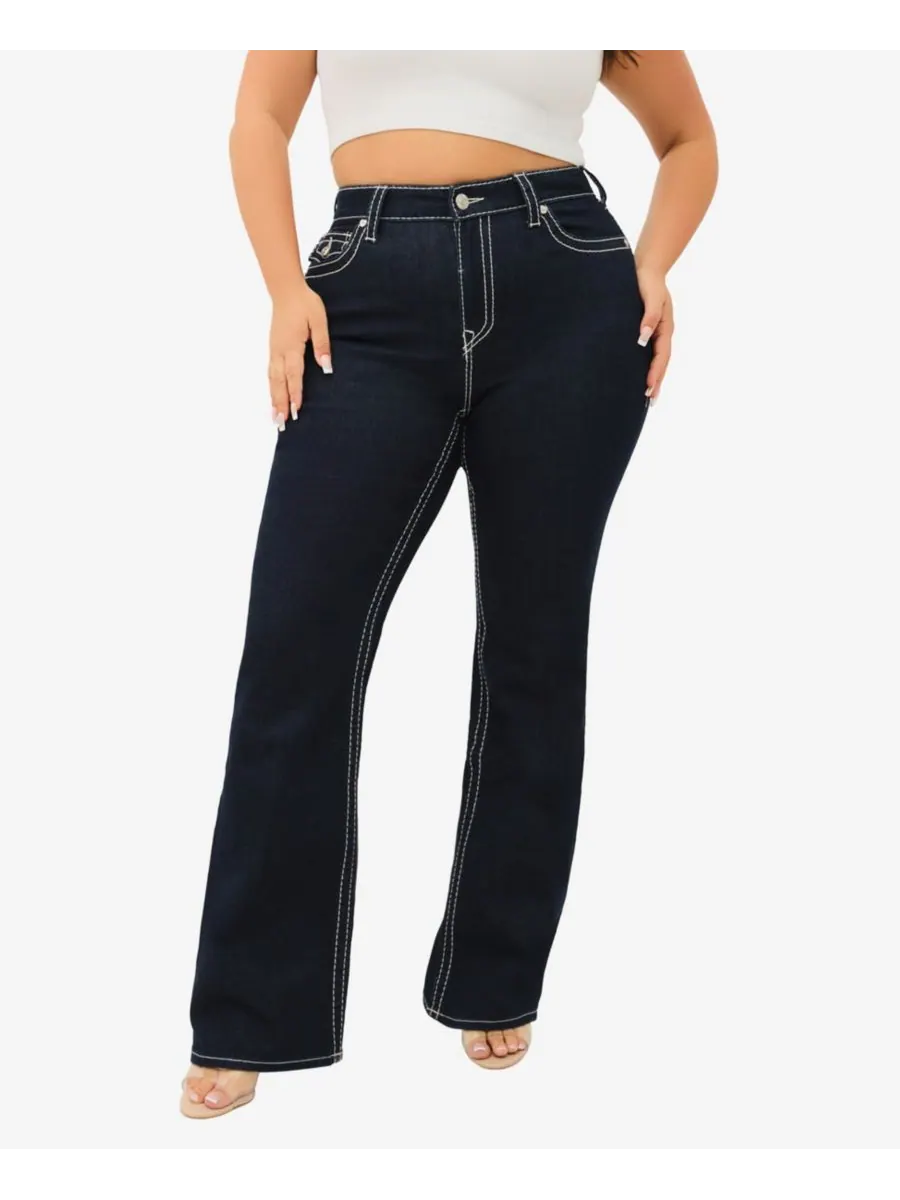 Джинсы Becca Bootcut Mid Rise больших размеров True Religion, Body Rinse — изображение 2 из 3