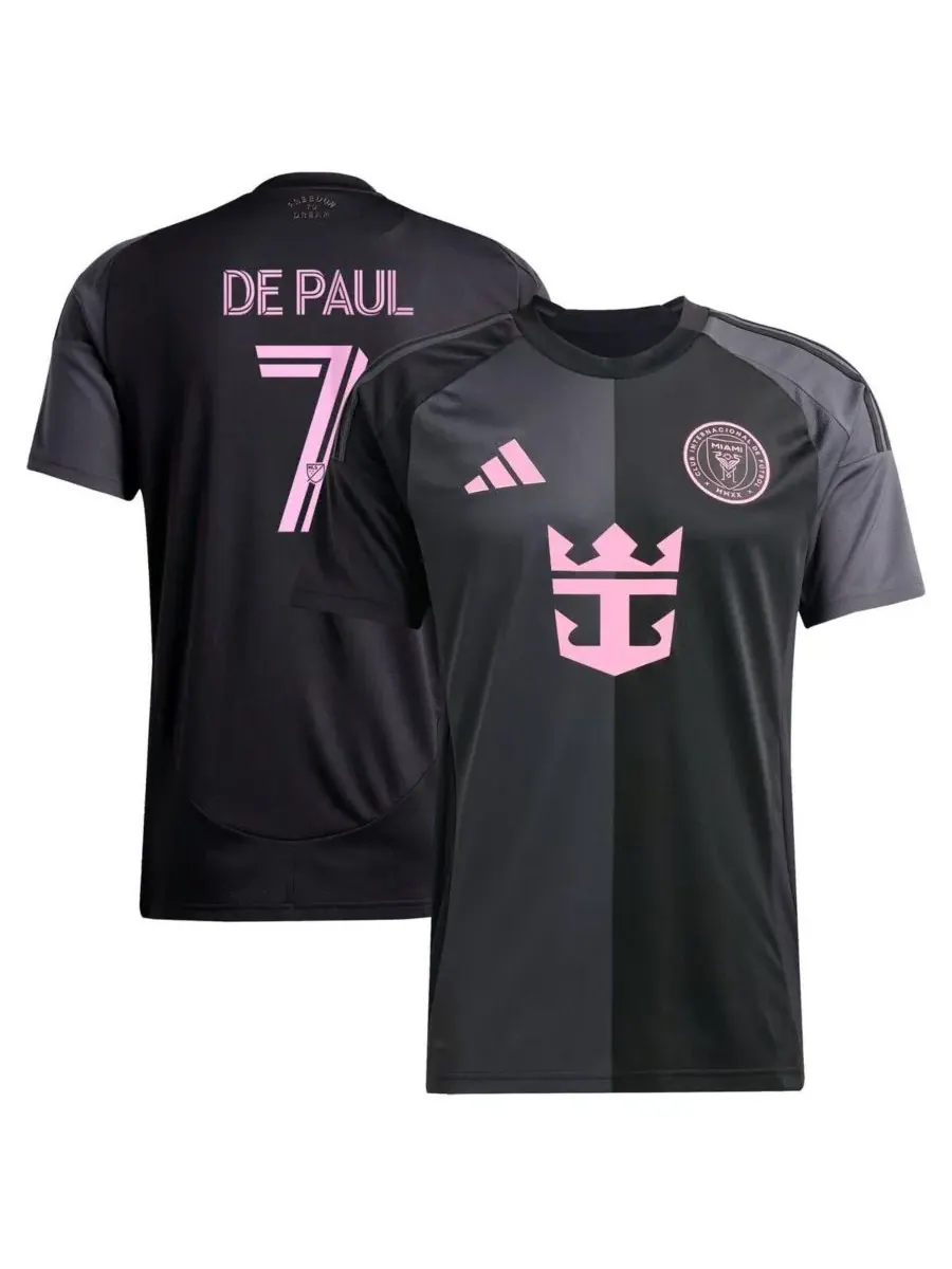 Adidas Мужская черная реплика игровой формы Родриго Де Поля "Интер Майами CF" 2025 года "Фортитьюд"