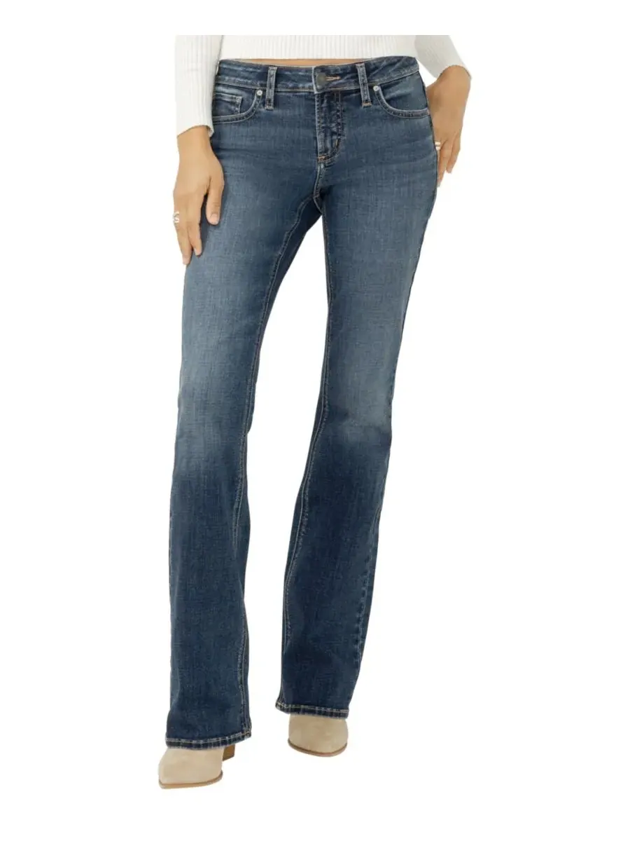Женские джинсы Elyse с завышенной талией и расклешенными штанинами Silver Jeans Co., Atlantic Shores