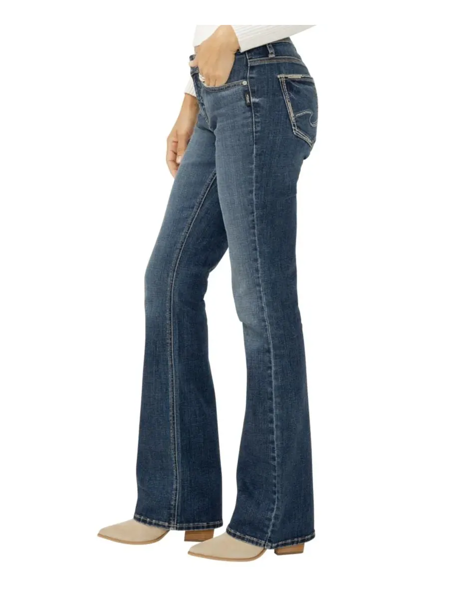 Женские джинсы Elyse с завышенной талией и расклешенными штанинами Silver Jeans Co., Atlantic Shores — изображение 2 из 4