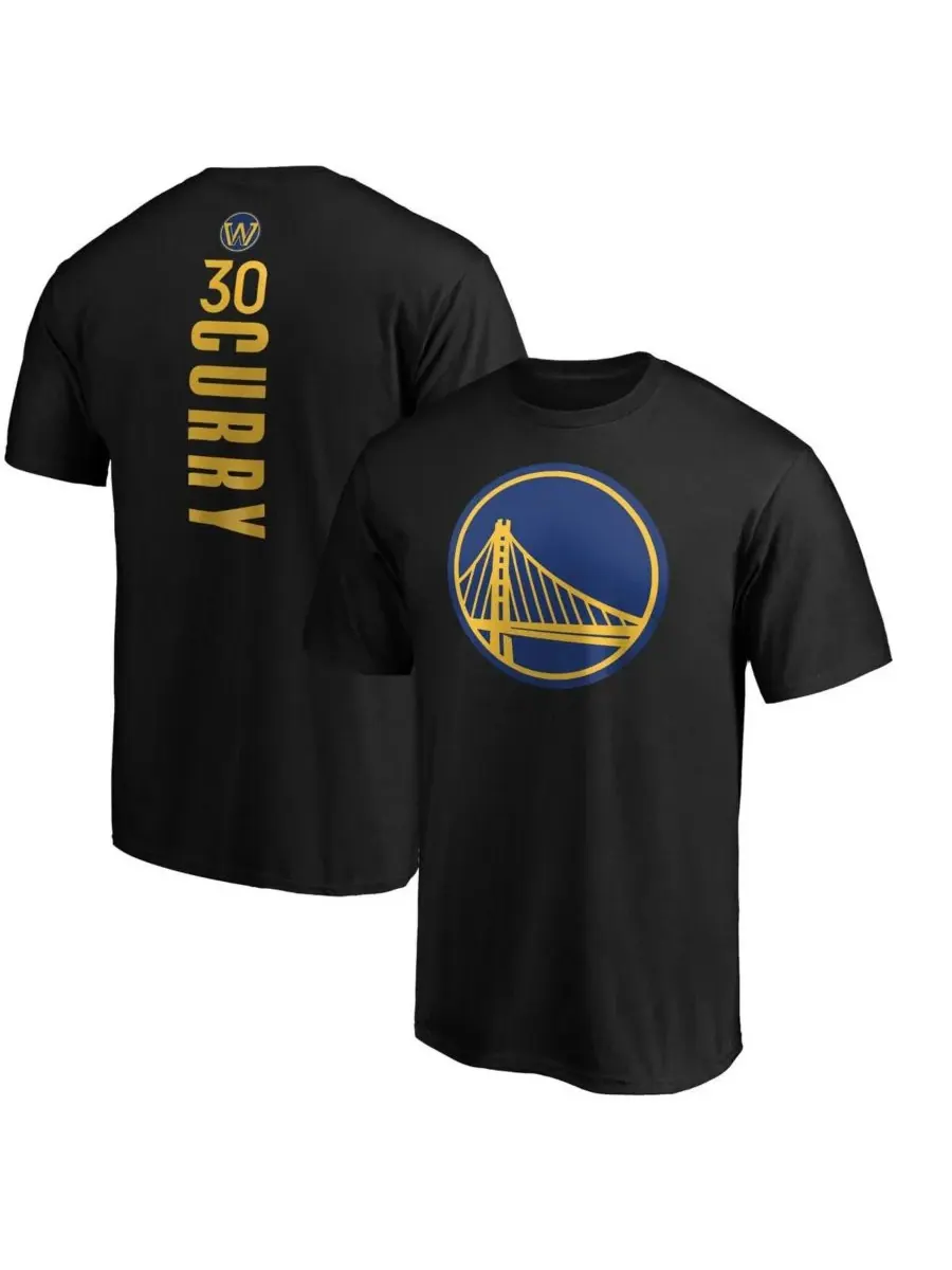 Fanatics Mto Label Мужская черная футболка Stephen Curry Golden State Warriors Playmaker Name — черный