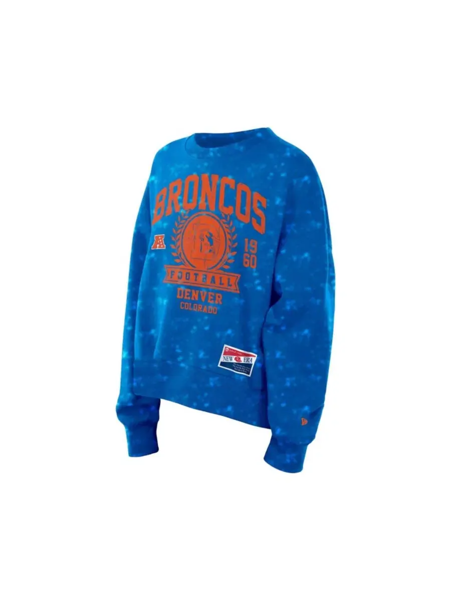 Свитшот оверсайз с принтом Denver Broncos Throwback Oversized Boxy New Era — изображение 3 из 4, королевский