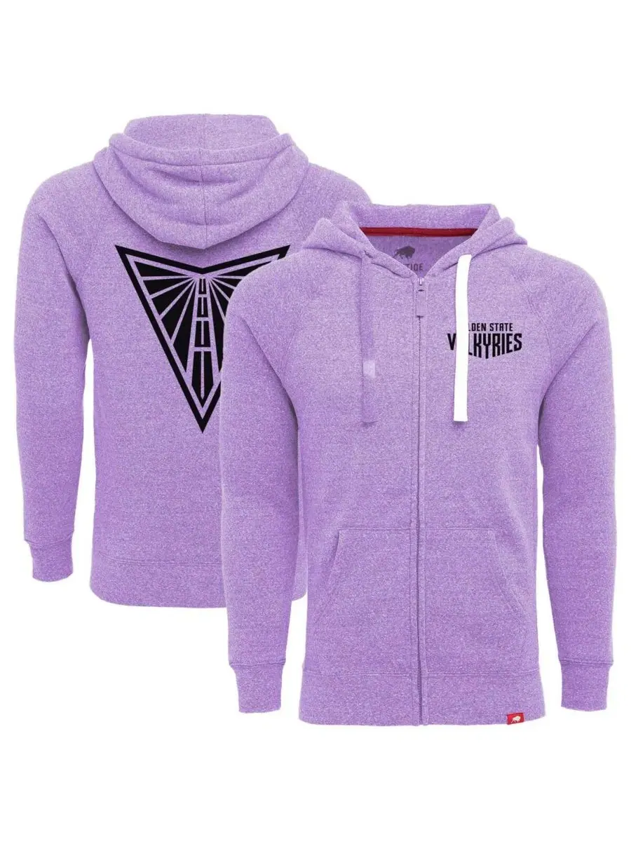 Худи с капюшоном и полной молнией, с рукавами реглан, с принтом, Heywood Tri-Blend Raglan Full-Zip