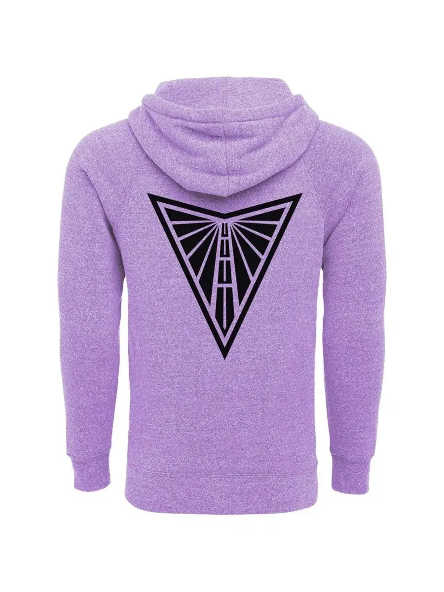 Худи с капюшоном и полной молнией, с рукавами реглан, с принтом, Heywood Tri-Blend Raglan Full-Zip — изображение 2 из 3