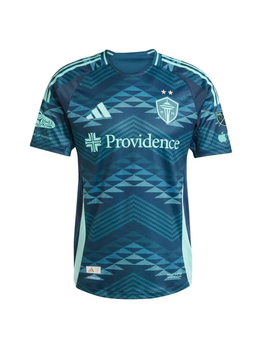 Футболка с коротким рукавом Jesus Ferreira 2025 The Salish Sea Kit Authentic Player Jersey adidas — изображение 3 из 3, синий